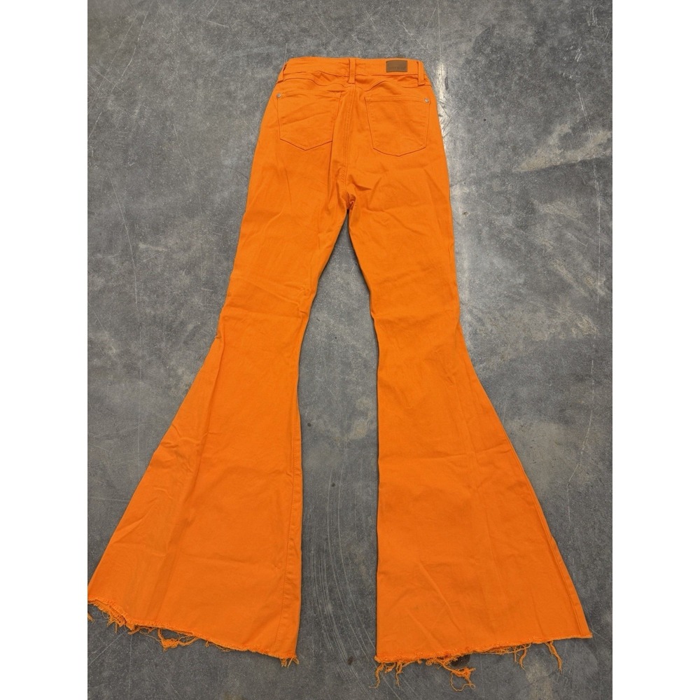 Judy Blue Super Flare Jeans Women‎ 3/26 Orange High Rise Stretch Denim - Picture 9 of 10